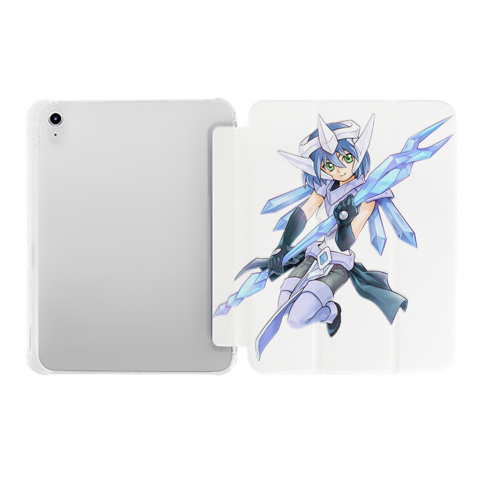 （画像用） 遊☆戯☆王 Yu-Gi-Oh! IPad ケース ペン収納付き 三つ折りスタンド PUレザー×シリコン 対応機種9.5/10.5/10.9インチ